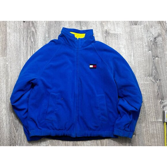 Vintage Tommy Hilfiger Revisable Jacket Logo Windbreaker Full Zip Size Large Mul - Picture 9 of 10